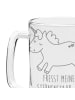 Mr. & Mrs. Panda Humpen Einhorn Happy mit Spruch in Transparent