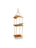 relaxdays Vogelfutterhaus in Natur - (B)20 x (H)73 x (T)20  cm