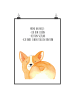 Mr. & Mrs. Panda Bild Corgi Po Motiv mit Spruch in Weiß