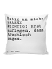 Mr. & Mrs. Panda 40x40 Kissen Notiz an mich: GAAANZ... mit Spruch in Weiß