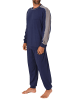 NORMANN langarm Pyjama Schlafanzug Bündchen - 68211 in marine