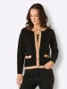creation L Feinstrickjacke in schwarz-camel-gemustert