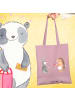 Mr. & Mrs. Panda Shopping Tasche Hase Igel ohne Spruch in Rosa Pastell
