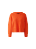 Oui Lässiger Strickpullover mit Rundhals in Orangeade