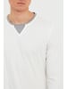 BLEND Langarmshirt BHLeonas 20711586ME Longsleeve mit Double-Layer-Optik in Weiß