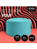 Lumaland Sitzsack-Hocker Pouf rund 50l aquamarin  Blau