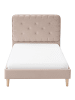 Beliani 2-tlg Einzelbett CORSAINT in Beige/Braun