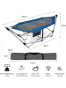 COSTWAY Hängematte mit Gestell in Blau