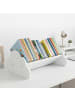 relaxdays Bücherregal "Wolke" in Weiß - (B)43 x (H)17 x (T)29 cm