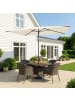SONGMICS Sonnenschirm Sheld in Beige - (B)149 x (H)261 x (T)232 cm