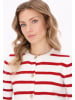 DreiMaster Maritim Women Cardigan in offwhite red stripe