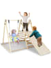 COSTWAY 4 in 1 Klettergerüst Indoor ab 1 Jahr in Hellbraun
