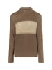 MO Herren Grobstrickpullover in Oliv Mehrfarbig
