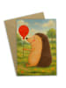 Mr. & Mrs. Panda babykarte Igel Luftballon Design ohne Spruch in Weiß