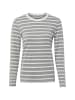Langarmshirt in grau weiß