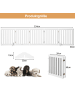 COSTWAY Absperrgitter Hunde 5 Element in Weiß