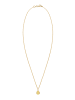 Elli Halskette 925 Sterling Silber Buchstabe, Buchstabe - L, Plättchen in Gold
