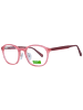 Benetton Frauen Optische Fassungen Trapezförmig Rose