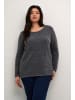 KAFFE curve Strickpullover KCrae in Dark Grey Melange