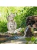 relaxdays Katzen-Grabschmuck in Creme - (B)11 x (H)20,5 x (T)10 cm