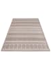 KADIMA DESIGN Teppich Kurzflor Streifen Boho Wohnzimmer in Beige