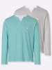 WITT WEIDEN Langarm-Shirt in mint + hellgrau
