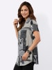 WITT WEIDEN Longbluse in schwarz-ecru-bedruckt