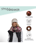 styleBREAKER Loop Schal in Beige-Weiß