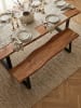 KADIMA DESIGN Esszimmerbank 120x40x45,5 cm Massivholz / Metall mit