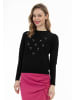 faina Damen Strick Pullover in Schwarz
