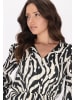 faina Damen Bluse in Schwarz Weiss