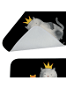 Mr. & Mrs. Panda Badezimmerteppich Katze König ohne Spruch in Schwarz