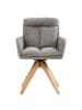 Homestyle4u 2er Set Polsterstühle in Grau