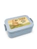 Mr. & Mrs. Panda Lunchbox Schnabeltier Mut Design mit Spruch in Blau Pastell