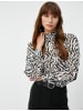 KOTON Bluse in Schwarz Gemustert