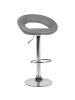 Beliani 2-tlg Drehhocker PEORIA in Grau/Silber