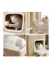 relaxdays Katzenhaus in Beige/ Weiß - (B)43 x (H)83,5 x (T)34 cm