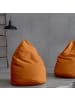 Lumaland Luxury XL Sitzsack stylischer Beanbag - 120L Füllung - Orange