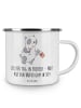 Mr. & Mrs. Panda Emaille Tasse Junggesellenabschied Feier mit Sp... in Weiß