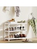 HOMCOM Schuhregal-70L x 26B x 55H cm-Weiß