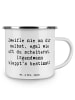 Mr. & Mrs. Panda Becher Emaille Spruch Glaube an sich selbst mit... in Weiß