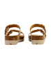 Plakton Combarro Pantoletten aus Leder Gold