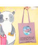 Mr. & Mrs. Panda Jutebeutel Walfisch Thunfisch mit Spruch in Rosa Pastell
