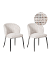Beliani 2er-Set Esszimmerstuhl ZANA in Weiß/Bunt