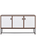 Beliani Sideboard NUEVA in Weiß/Braun/Schwarz - (W) 112 x (H) 62 x (L) 39 cm