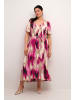 KAFFE curve Kleid KCalona Regular fit in Pink Abstract Print