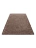 KADIMA DESIGN Teppich Hochflor Unifarben Polypropylen Wohnzimmer Shaggy in Mokka