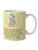 Mr. & Mrs. Panda Tasse Hase Blume mit Spruch in Gelb Pastell