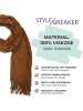 styleBREAKER Weicher Schal Uni mit Fransen in Hellbraun