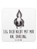Mr. & Mrs. Panda Bierdeckel Stinktier Angriff mit Spruch in Weiß